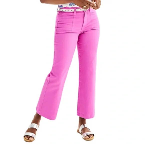 Women's Draper James Slash Pocket Wide Leg cropped Pants Orchid Size 4 NWT - Picture 6 of 10